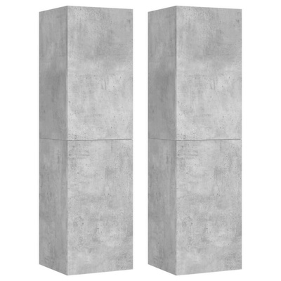 vidaXL Szafki telewizyjne, 4 szt., szarość betonu, 30,5x30x110 cm
