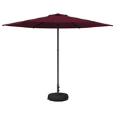 Parasol ogrodowy z podstawą 300 x 300 cm Poliester Prostokątny