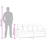 Sofa 2-osobowa, jasnożółta, 140 cm, tapicerowana tkaniną