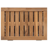 Kosz na pranie naturalny 50 x 35 x 60 cm Lite drewno teakowe