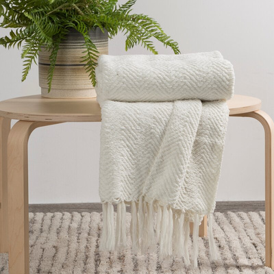 Koc Milo biały 130x170