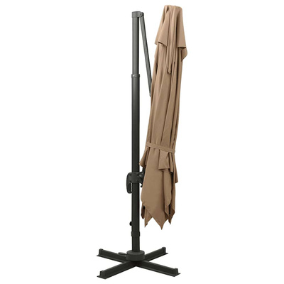 Parasol ogrodowy Cantilever z podwójnym blatem 300x300 cm Taupe