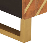 vidaXL Szafka pod TV, brązowo-czarna 80x31,5x46 cm, lite drewno mango
