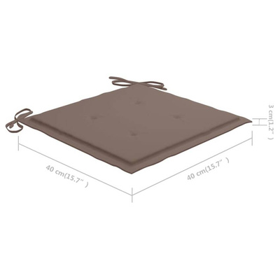 vidaXL Składane krzesła ogrodowe, 2 szt., poduszki, drewno akacjowe model standard