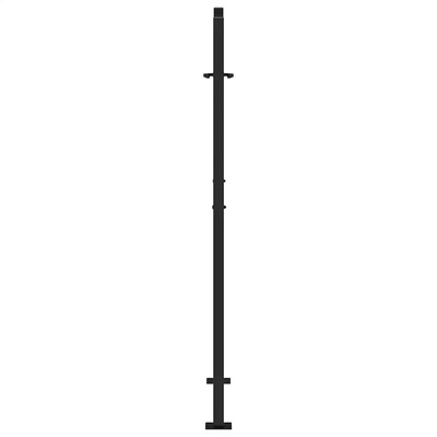 Brama ogrodowa czarna 100x150 cm stalowa wzór fali
