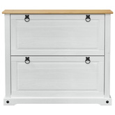 Szafka na buty Corona Biały 99 x 32 x 85 cm Lite drewno sosnowe