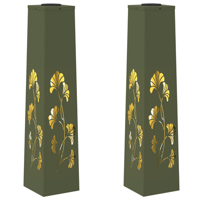 Słoneczna LED lampa na ścieżkę 2 pcs Zielony oliwkowy