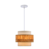 Lampa wisząca z abażurem Cork biała do salonu i jadalni