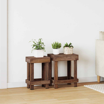 Stojak na rośliny 2 pcs Brązowy 70 x 11 x 27 cm