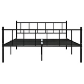 vidaXL Rama łóżka, czarna, metalowa, 180 x 200 cm model standard