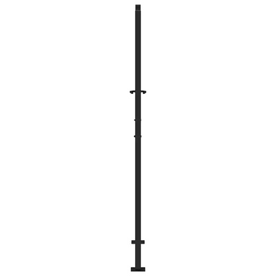 Brama ogrodowa czarna 100x175 cm Stalowa konstrukcja świetlna