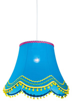 Lampa wisząca z abażurem Arlekin niebieska klasyczna do pokoju dziecięcego