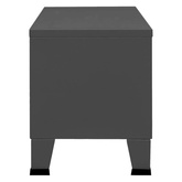 vidaXL Industrialna szafka pod TV, antracytowa, 105x35x42 cm, metalowa