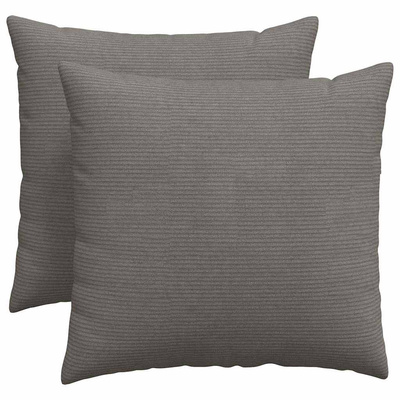 Poduszki na sofę 2 pcs Jasnoszary 50 x 50 cm Tkanina sztruksowa