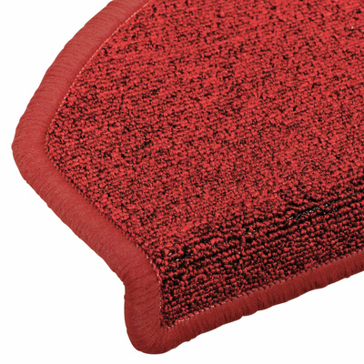 Samoprzylepne maty na schody 15 pcs czerwony 80 x 24,5 x 3,5 cm