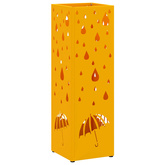 Stojak na Parasol Deszczowy Musztardowy 15,5 x 15,5 x 49 cm