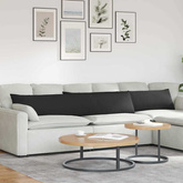 Poduszki na sofę 2 pcs Czarny 200 x 40 cm tkanina