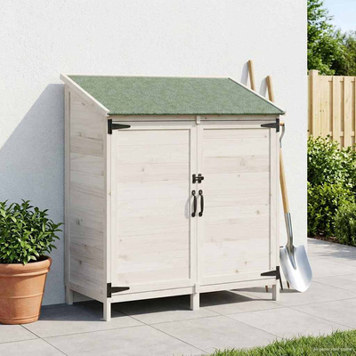Shed ogrodowy Biały 106,5 x 56 x 113,5 cm Drewno Świerkowe