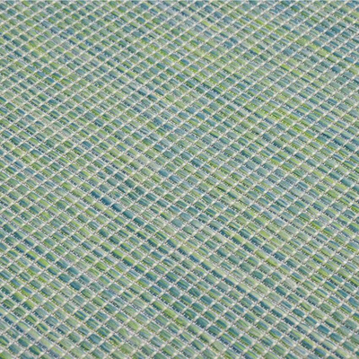 vidaXL Dywan zewnętrzny o płaskim splocie, 140x200 cm, turkusowy