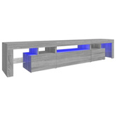 vidaXL Szafka pod TV z oświetleniem LED szary dąb sonoma 215x36,5x40cm