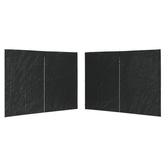 Ścianki boczne do namiotu, 2 szt., z suwakiem, PE, antracytowe