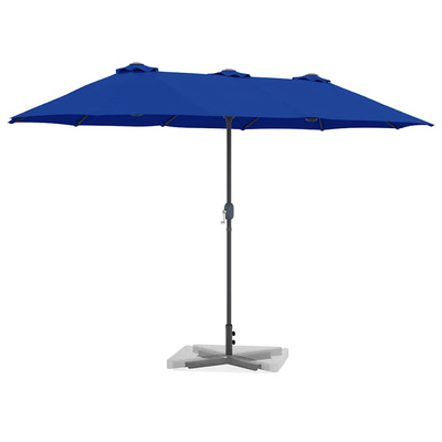 Parasolka ogrodowa 370 x 197 x 239 cm Poliester i aluminium