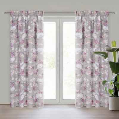 Zasłona Sherry srebrna 140x300