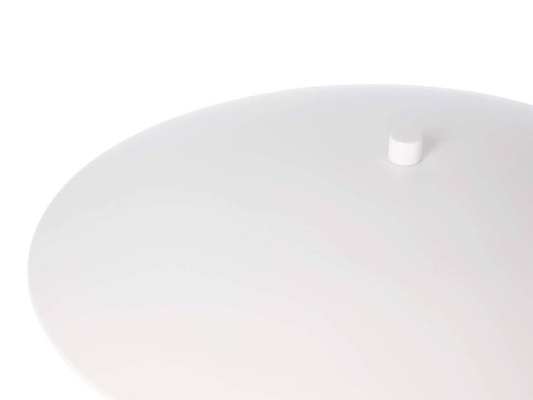 Lampa stołowa LUND w stylu skandynawskim – biały klosz talerz - minimalistyczna lampa do salonu i sypialni