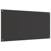 Panel kuchenny Ciemnoszary 120 x 60 cm szkło hartowane