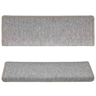 Maty na schody 15 szt. 65x21x4 cm Jasnoszary prostokątny brzeg