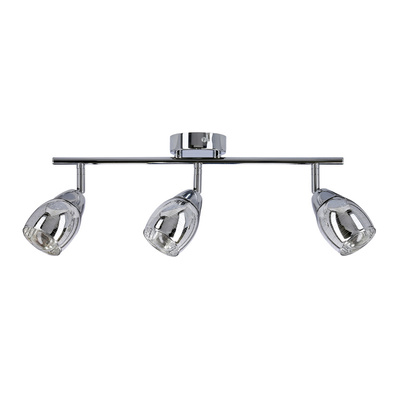 Lampa sufitowa MILTON listwa ze szklanymi kloszami regulowana 3-punktowa do kuchni