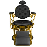 Gabbiano fotel barberski Giulio Gold czarny 132537