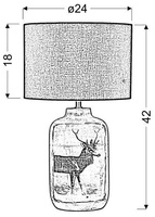 Lampka stołowa srebrna ceramiczna Walia 41-39194