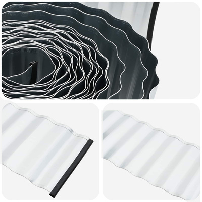 Krawężnik do trawnika 20 m x 30 cm Stal ocynkowana srebrny