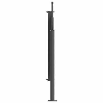 Rozkładany boczny markiz Czarny 300 x 100 cm Poliester