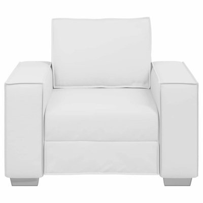 Fotel Biały 100 cm Skóra ekologiczna