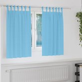 Firany blackout z kółkami 2 pcs Jasnoniebieski 140 x 140 cm
