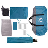 Namiot rodzinny, kopułowy, 9-os., niebieski, wodoszczelny