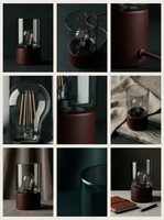 Elegancka lampka na konsolę – burgund, grafit K-6052 z serii DEX