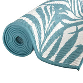 vidaXL Dywan zewnętrzny, turkusowo-biały, 80x250 cm, dwustronny