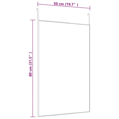 vidaXL Lustro na drzwi, złote, 50x80 cm, szkło i aluminium