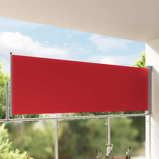 Wysuwana markiza boczna na taras, 120 x 300 cm, czerwona