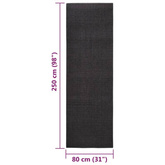 vidaXL Dywanik sizalowy do drapania, czarny, 80x250 cm