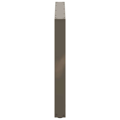Nogi do stołu jadalnego w kształcie litery U 2 szt. Naturalna stal 100x(72-73) cm Stal
