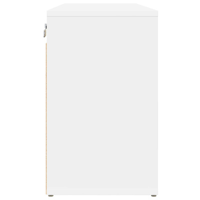 Szafka na buty Biały 77,5 x 30 x 51 cm Materiał drewnopochodny