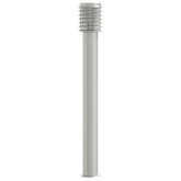 Lampy ogrodowe na słupku, 3 szt., srebrne, 110 cm, stal