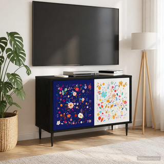 Szafka pod telewizor MAINZ 69 x 33 x 50,5 cm Czarny dąb