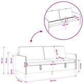 Sofa z miejscem do przechowywania Czerwone wino Poliester