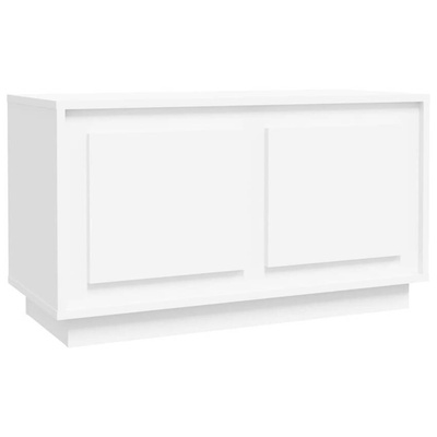 vidaXL Szafka pod TV, biała, 80x35x45 cm, materiał drewnopochodny