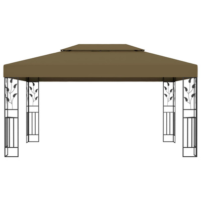 Altana z podwójnym dachem, 3x4 m, taupe, 180 g/m?
